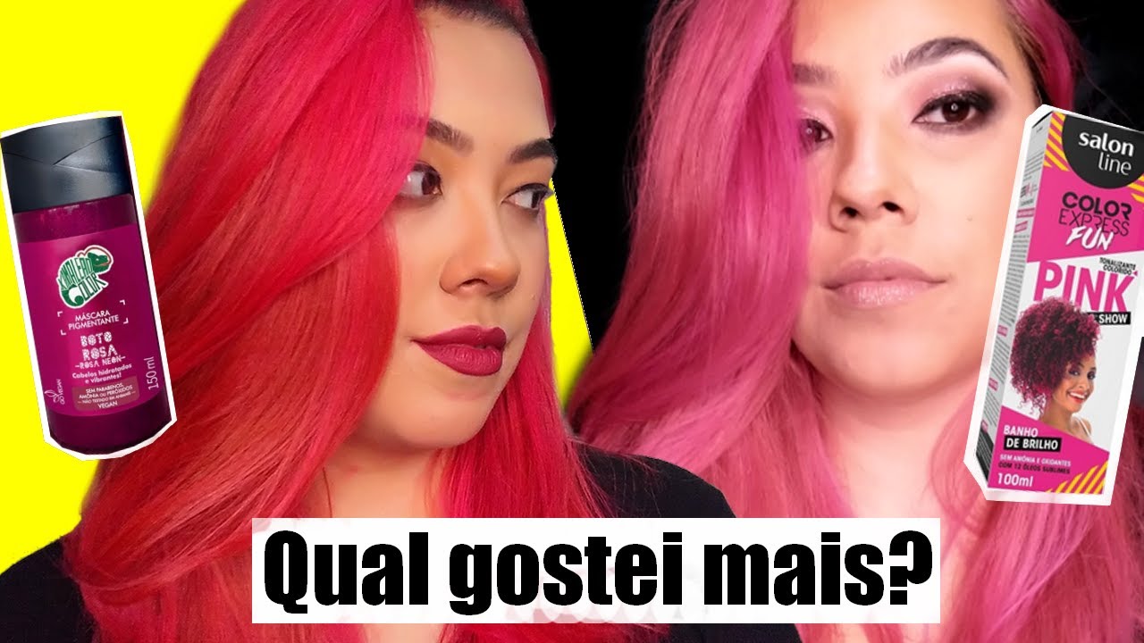 Diferenças entre Kamaleão Color BOTO ROSA e Color Express da Salon line. (CABELO ROSA)