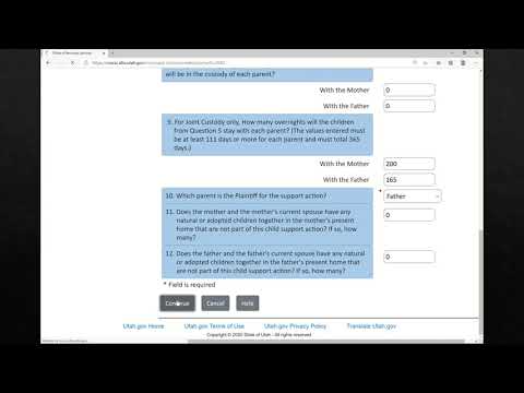 Utah child support calculation (2020) - YouTube