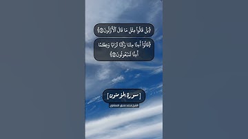 سورة المؤمنون الآية ٨٠ الى ٨٤ بصوت الشيخ محمد صديق المنشاوي