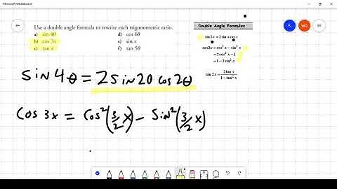 Double angle formulas and examples (Part 3)