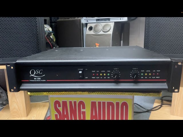 Chi Tiết Nội Thất Đẩy QSC EX1250 Chỉ Đỏ Cực Đẹp Tại Sang Audio