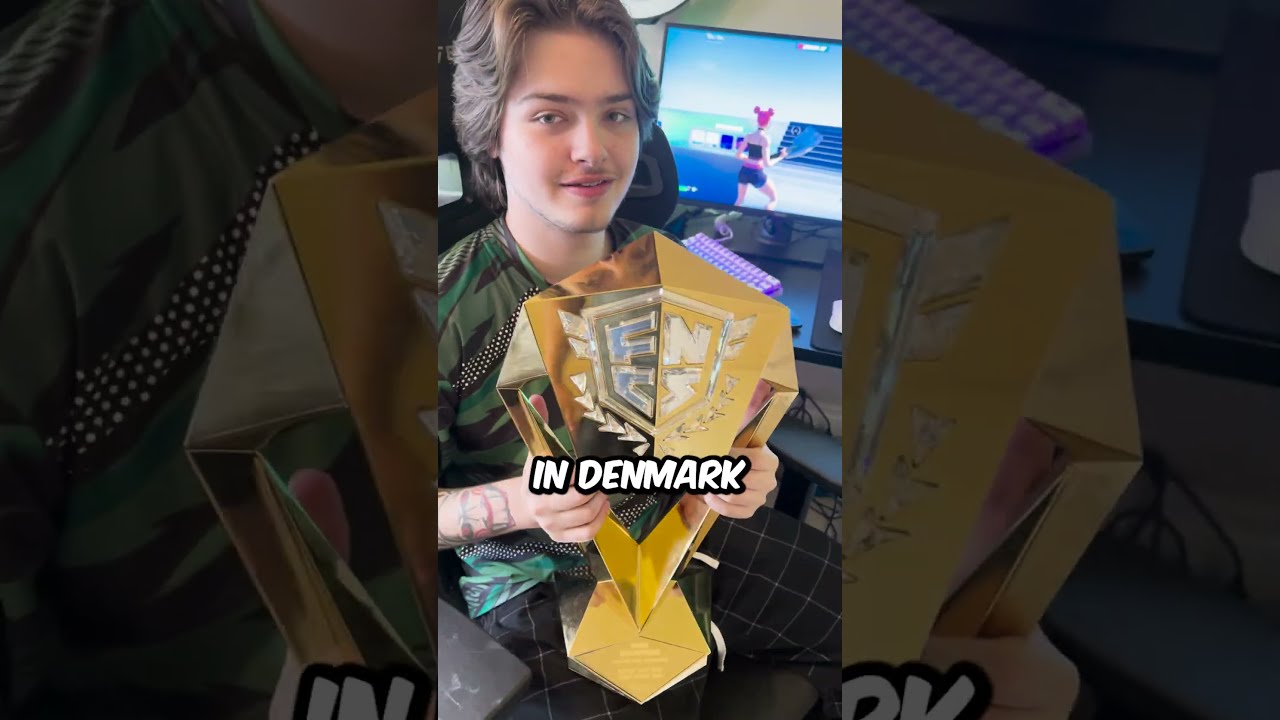 Mero Shows Off His 1 000 World Championship Trophy Fortnite