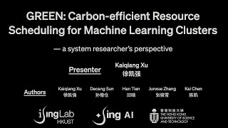NSDI '25 - GREEN: Carbon-efficient Resource Scheduling for Machine Learning Clusters