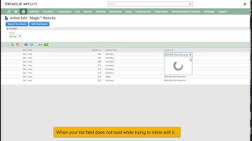 How to Solve Issue that NetSuite List Does Not Load in Inline Edit Mode