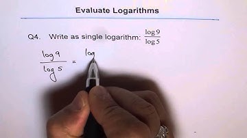 Write as Single Logarithm with Change of Base Q4