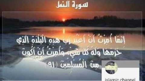 تلاوة مباركة من سورة النمل الشيخ عبدالرحمن خميس