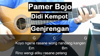Video thumbnail of "Belajar Gitar Pamer Bojo Didi Kempot (Genjrengan) Tutorial Gitar Pemula Chord Kunci Gitar"