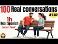100 Essential SPANISH Conversations For A1 A2 Beginners Learn Spanish With SLOW EASY Dialogues 