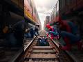 Spiderman And Cop Save Kid On Train Tracks Spiderman Evolution Shorts Spiderman Marvel