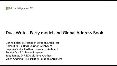 Dual write | Party & Global Address Book - TechTalk
