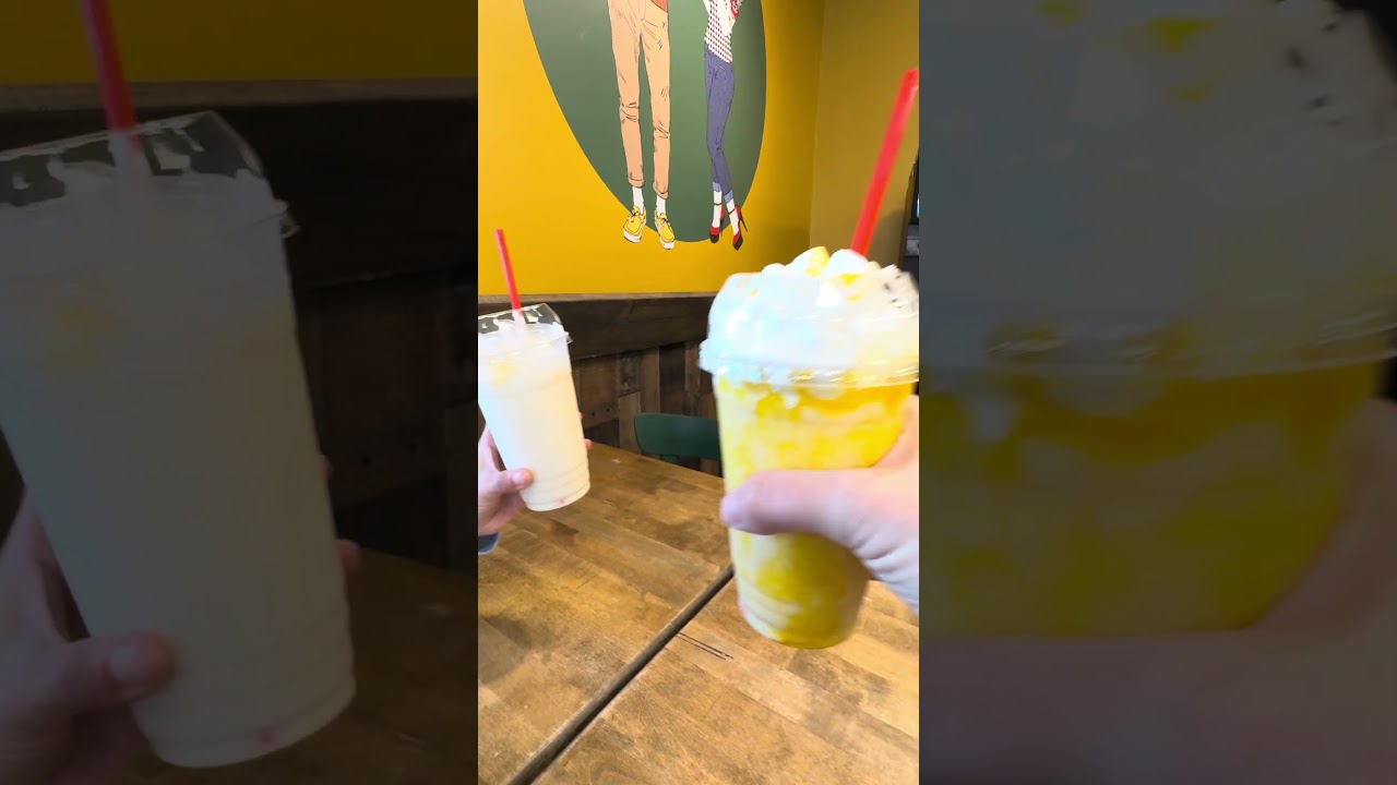 Me and Taylor doing a smoothie toast