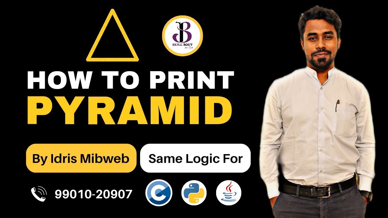 how to print Pyramid Pattern in c | by Idris Mibweb - YouTube