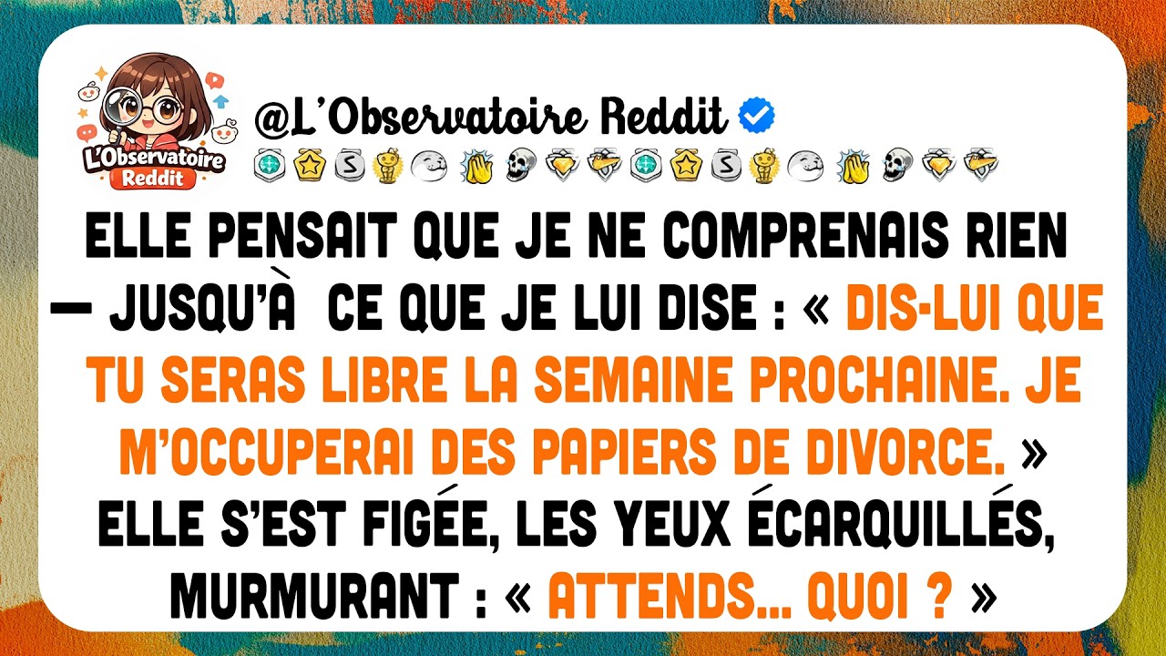 Elle Pensait Que Je Ne Comprenais Rien ; Je Lui Dis « Tu Seras Libre La Semaine Prochaine »