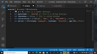 Lesson 2 intro to Array and Objects