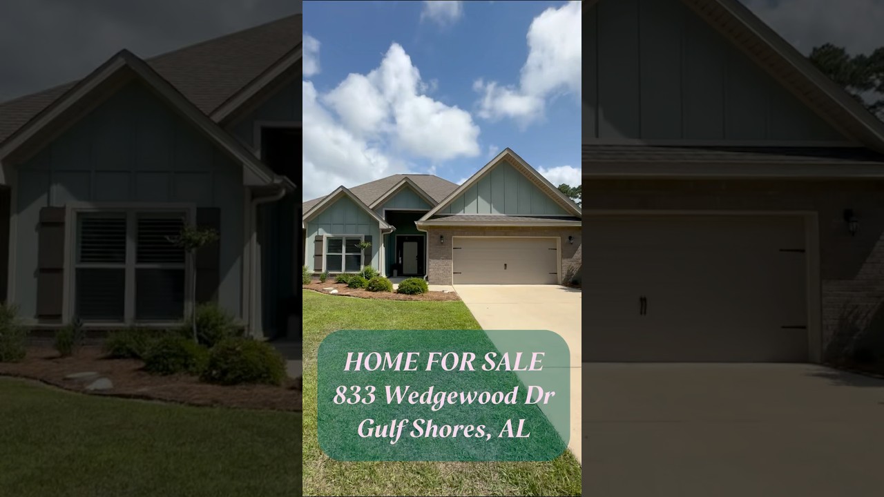 833 Wedgewood Dr Gulf Shores, AL 🏡 HOME FOR SALE 🌴 Golfing and Gulf Beach