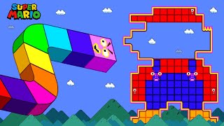 Numberblocks Snake vs the giant ROBOT Mario Numberblocks maze | Game Animation