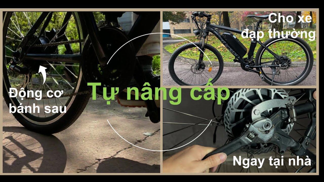 Tự nâng cấp xe đạp thường thành xe đạp trợ lực điện với bộ động cơ Saili bánh sau