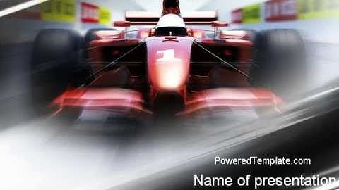 Formula One Bolide Racing PowerPoint Template by PoweredTemplate.com