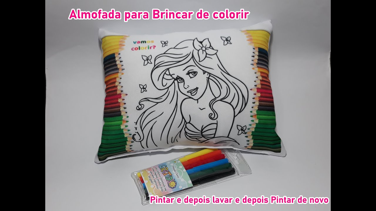 ALMOFADA PERSONALIZADA DIA DAS CRIANÇAS PARA PINTAR