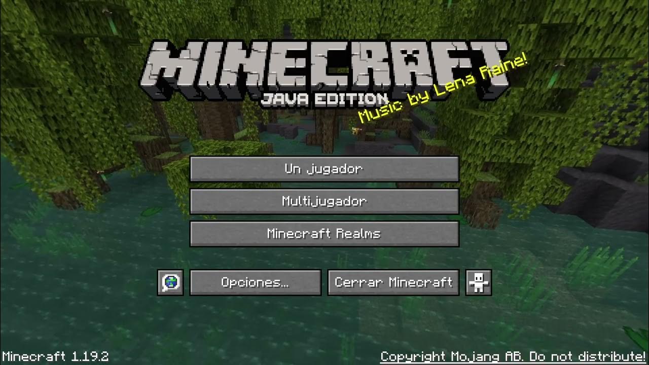 pantalla menu principal minecraft java 1.19.2 16/3/2023 - YouTube