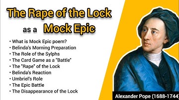 The Rape of the Lock by Alexander Pope | The Rape of the Lock as a Mock Epic Poem