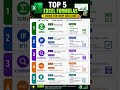 Excel Formulas Every Student &amp; Office Employee Must Know📊 💻 ⚡#shorts #trending #ai #excel