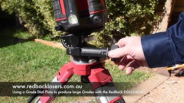 RedBack Lasers How to set a large grade using a Grade Dial Plate