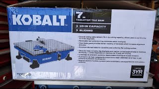 KOBALT 7in WET SAW Evaluation & First Use