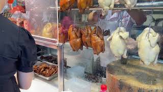 Cooked chicken、 pig feet Chinese street shop