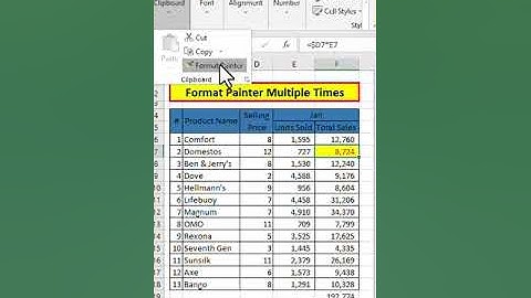 Efficient Use of Format Painter in Excel 😍 #ExcelShorts