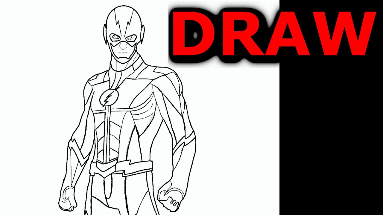 How to draw Flash step by step easy - YouTube