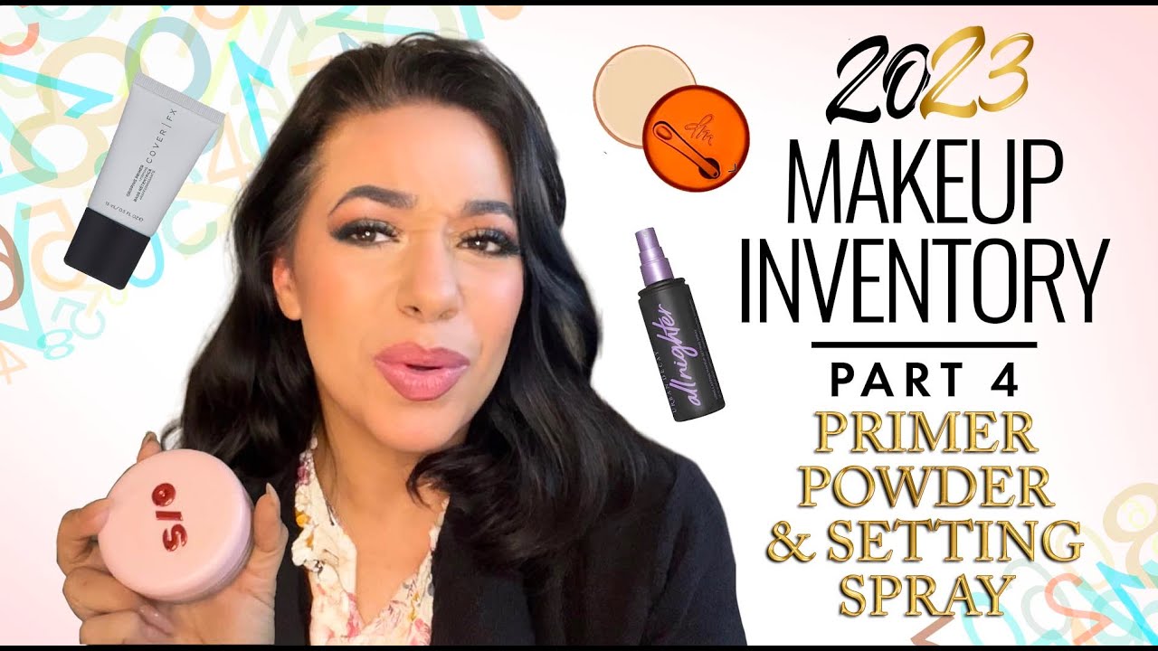 Makeup Inventory - PART 4: Primers, Setting Sprays & Powder - YouTube