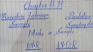 channel creativity 4th year BSC statistics chapter#14 with replacement and without replacement