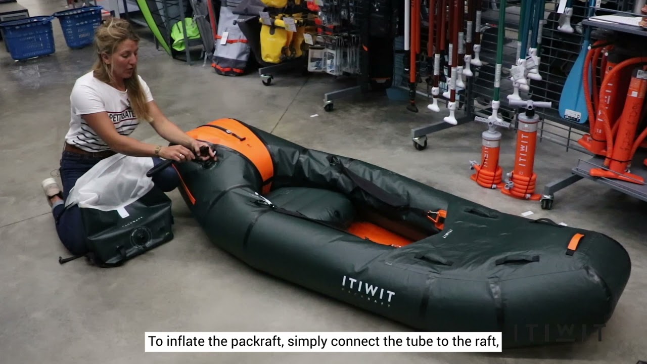 INFLATABLE 1PERSON PACKRAFT KAYAK ITIWIT PR500 / PACKRAFT 500 KAYAK