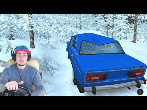 Видео: ЕДУ К БАБУШКЕ - ЗИМНИЕ ПОКАТУШКИ в BeamNG Drive + РУЛЬ