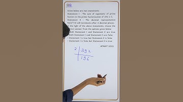 JIPMAT 2022 | QA | Statement & Reason | #shorts #jipmat #jipmatexam