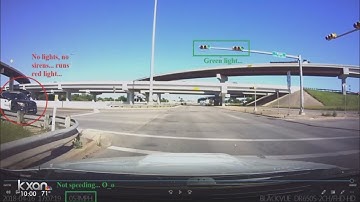 Dash cam video shows APD officer run red light, nearly causing crash