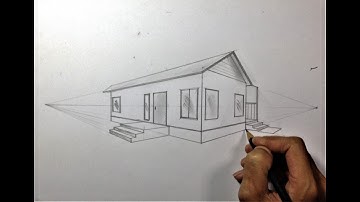 ARCHITECTURAL │How To Draw a Simple House in 2 Point Perspective #18