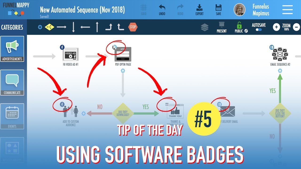 Update Funnel Mappy Tip of the Day #5: Using Software Badges