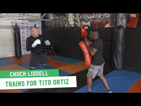 Chuck Liddell trains ahead of third bout with Tito Ortiz