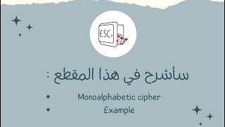 شرح بالعربي Monoalphabetic cipher