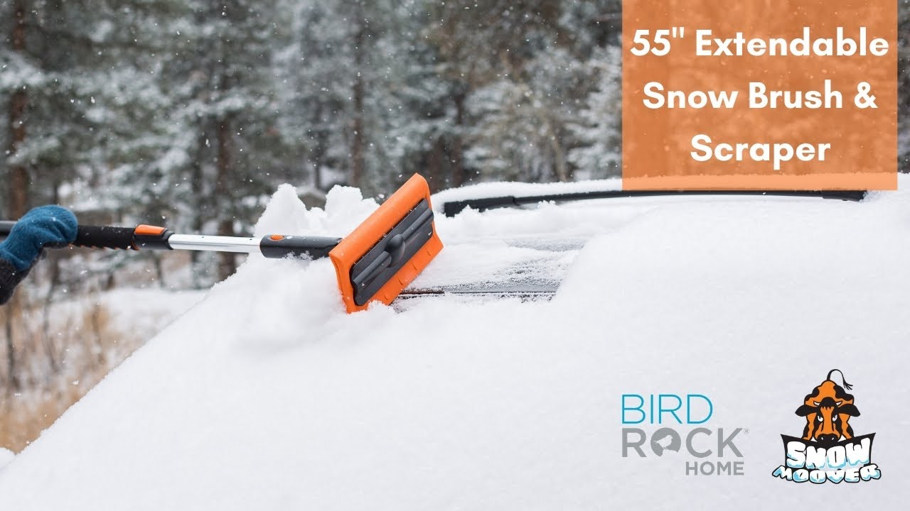 BirdRock Home Snow Moover 46 Extendable Snow Brush with Squeegee and Ice  Scraper - Foam Grip - T-Shape Auto Snow Brush - Auto Ice Scraper - Car -  Yahoo Shopping