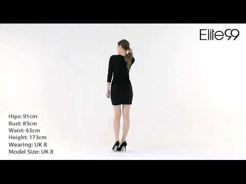 black 3/4 length dress