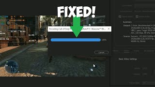 Premiere Pro Exporting encoding stuck at 100% FIXED