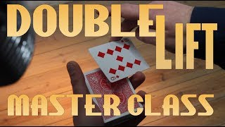 A fancy DOUBLE LIFT double turnover card magic trick TUTORiAL sleight of hand