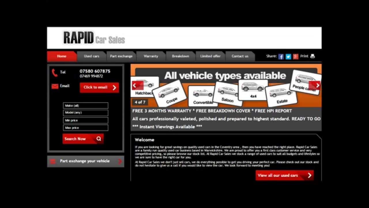 Rapid Car Sales Coventry YouTube