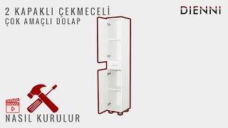 Dienni 2 Kapaklı Çekmeceli Dolap Kurulum Videosu | Montaj Videoları