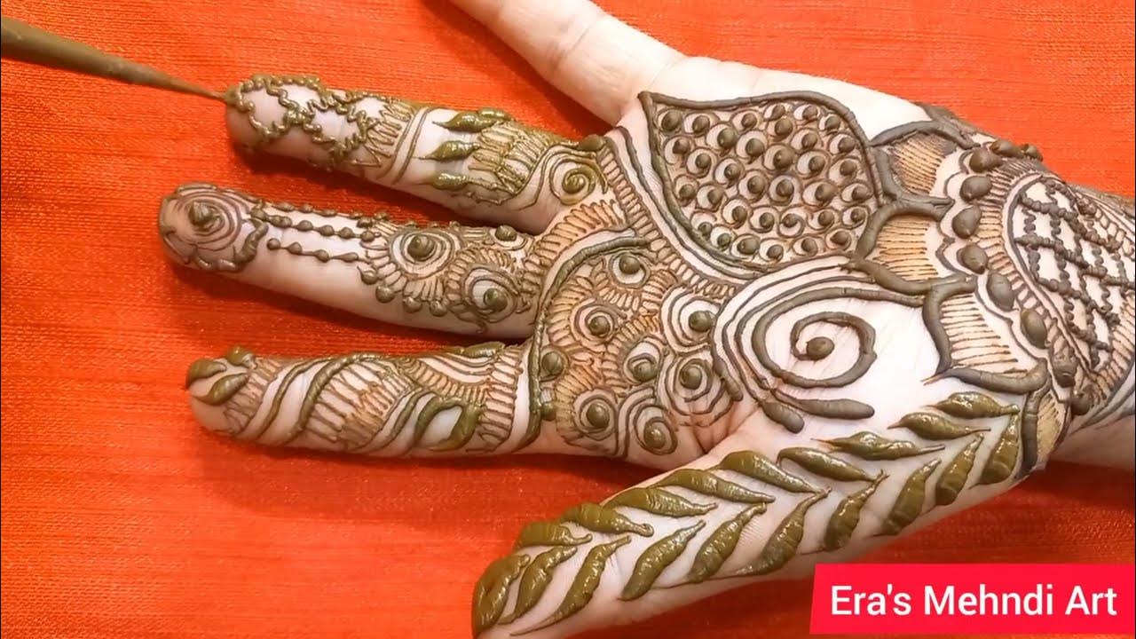 Arabic front hand mehndi design | easy front hand mehndi design ...