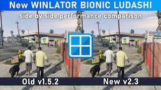 New Winlator Bionic Ludashi v2.3 vs v1.5.2 - GTA V | Performance Comparison