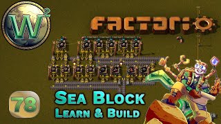 Factorio Sea Block Learn & Build - Flying Robot Frames & Logic Circuits - Let's Play - Episode 78